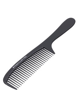 Kristaller Профессиональный гребень для волос редкозубый с ручкой 06931, карбон, черный, 20,5 см
