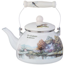 ЧАЙНИК AGNESS ЭМАЛИРОВАННЫЙ СЕРИЯ FAMILY HOUSE, 2,6 Л