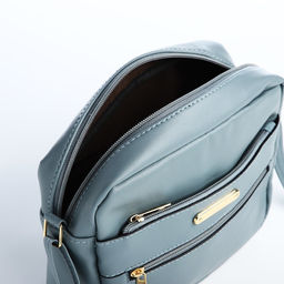 Сумка кросс-боди на молнии, цвет тёмно-голубой - Simaland фото 5