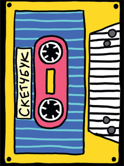 Скетчбук А5 80л., тв.обл. "Кассета" (11648-6, Проф-Пресс) выб. лак