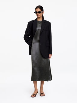 Vestido midi de sat?n aplastado - H&m фото 6