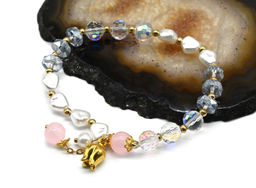 Браслет "Тюльпан", цв.розовый, 17см