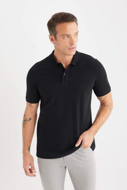 New Regular Fit K?sa Kollu Basic Duz Polo Tisort - Defacto фото 5