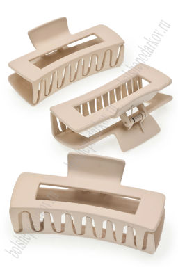 Крабики для волос матовые 10,5*5 см (12 шт) SF-7977, пыльно-розовый