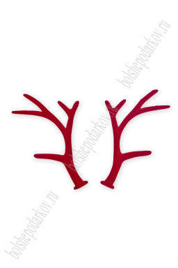 Рожки декоративные 12*7,5 см (2 пары) SF-7344, красный