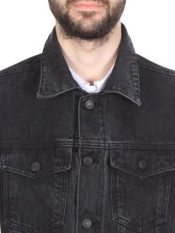 5922 BLACK Куртка джинсовая мужская VH JEANS (80% хлопок, 15% полиамид, 5% спандекс) - Фабричный китай фото 10