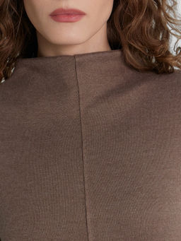 Платье женское коричневое кофейный меланж 5364-D 152668 - Mark formelle фото 5