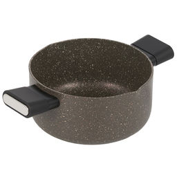 51450 WERNER Кастрюля ORGANIC STONE STYLE 20x10,0 см/2,8 л с индукционным дном, с двухслойным антипригарным покрытием Pfluon, бакелитовая ручка с покрытием Soft Touch. Цвет: коричневый. Материал: прессованный алюминий. Толщина стенок и дна: 2,6 мм.  фото 2