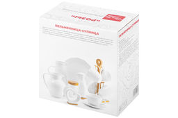 Пельменница-супница 2,6 л 30*22,5*18 см "Розы" с крышкой, фарфор