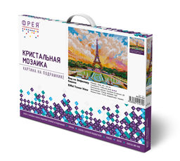 Кристальная (алмазная) мозаика ФРЕЯ ALPD-042 на подрамнике Вид на Эйфелеву башню 40 х 30 см