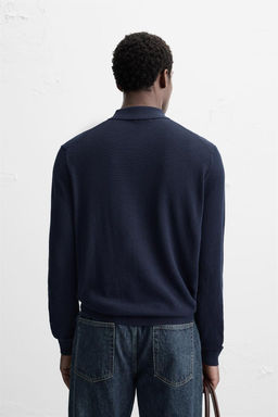 SILK/COTTON KNIT POLO SHIRT - Zara фото 12