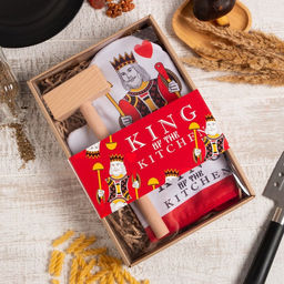 Кухонный набор King, варежка-прихватка 20х28 см, молоток деревянный