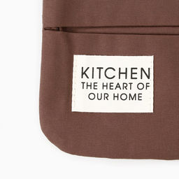 Набор кухонный Этель Kitchen, цвет. коричневый, варежка-прихватка 18×29 см, прихватка 19×19 см