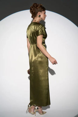Платье Иола (олива) - Эльза фото 23