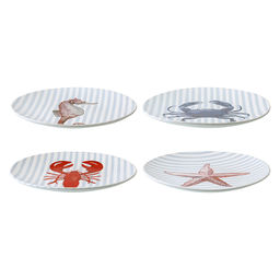 Набор из четырех тарелок Aquarium из коллекции Sea treasures, 21,5 см