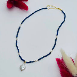 Колье из Лазурита с Жемчугом