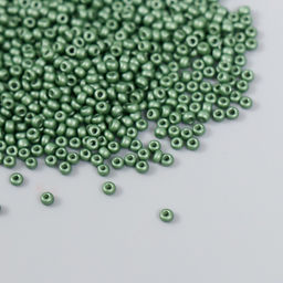 Бисер стекло 12/0 Платиново-зелёный 15 гр