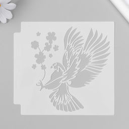 Трафарет пластик "Птицы" набор 6 шт 13х13 см