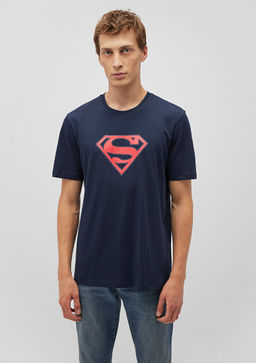 Superman Bask?l? Lacivert Tisort - Mavi фото 3