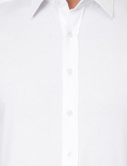 Белая приталенная рубашка с длинным рукавом - Cacharel фото 6