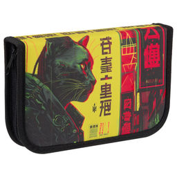 Пенал 1 отд. 200*130мм, с 2-я откид. планками ArtSpace "Streets of Tokyo" (ПТ9_Л130001) ткань