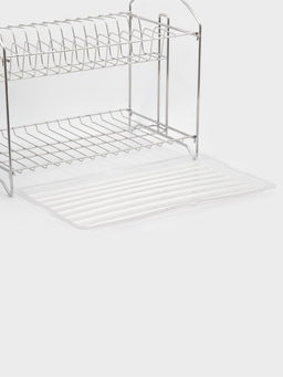 Сушилка для посуды универсальная, разборная, с поддоном, 39.5×24×29.5 см, хром