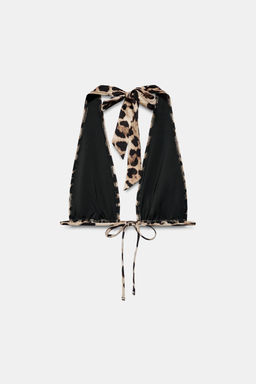 TOP BIKINI CORTINILLA ESTAMPADO ANIMAL / Leopardo - Zara фото 5