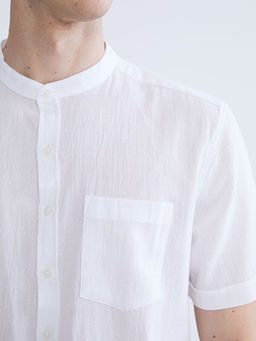 Regular Fit Hakim Yaka K?sa Kollu Erkek G?mlek