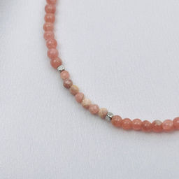 Чокер из Родохрозита с кулоном 38 см +