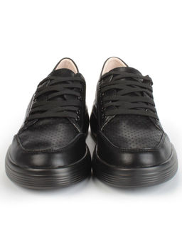 05-PDD180-6 BLACK Кроссовки женские (натуральная кожа) - Фабричный китай фото 8