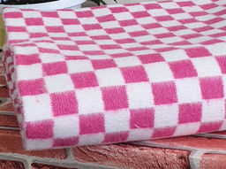 Одеяло байковое ОБ-200/1 100*140 "Клетка" цв. розовый (Шуя)