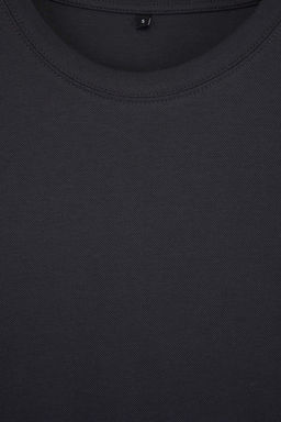 Antrasit Oversize/Genis Kesim Pike Basic T-Shirt TMNSS26TS00022 - Trendyolmilla фото 2