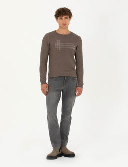Gri Slim Fit Jean Pantolon