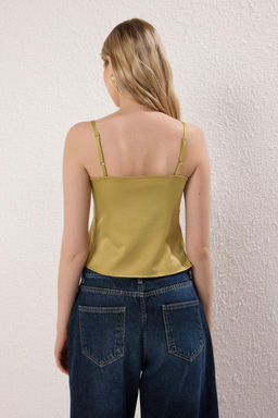 Yag Yesil Ask?l? Saten Dokuma Bluz TWOSS25BZ00539 - Trendyolmilla фото 4