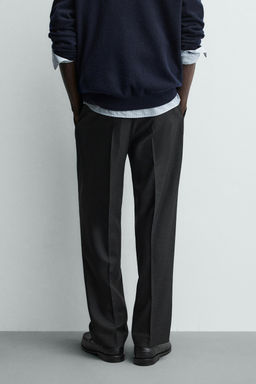 REGULAR FIT PLEATED TROUSERS - Zara фото 20