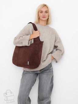 Сумка женская кожаная 91166MSS coffee Velina Fabbiano-Safenta