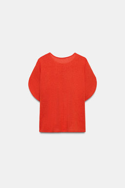TOP R?STICO MANGA CAPA / Rojo - Zara фото 7