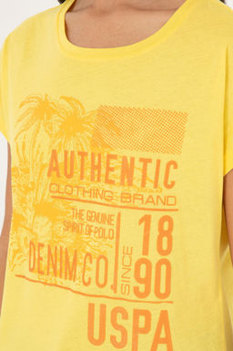 Женская желтая футболка - U.s. polo assn фото 7