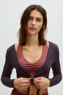 Top de yoga de manga larga con dise?o cropped - H&m фото 12