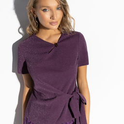 Костюм с юбкой нарядный, Больше чем стиль (2 в 1, фиолетовый) - Charutti фото 3