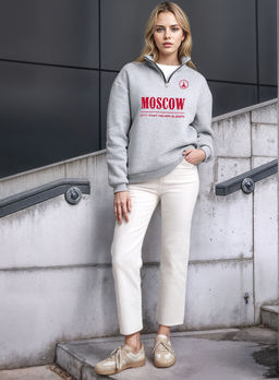 Толстовка женская с зип-воротником Moscow - Yollochka фото 10