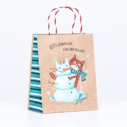 Пакет подарочный КОТОстрофически классный подарок 18 х 22,3 х 10 см - Simaland фото 4