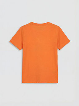 Bisiklet Yaka Bask?l? Erkek ?ocuk Ti??rt