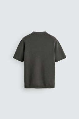 CAMISETA PUNTO PERLADO / Gris oscuro