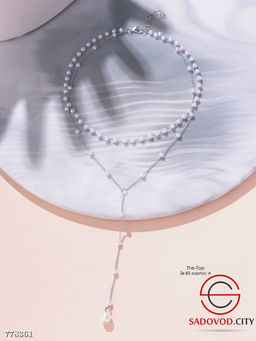 Удлиненное двойное жемчужное ожерелье - Bruno фото 4