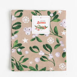 Полотенце новогоднее Доляна Frosty berries 35х60 см, 100% хл, рогожка 164 г/м2  фото 5