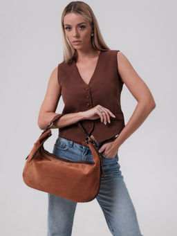 Сумка замшевая багет Azaro 30861 коппер