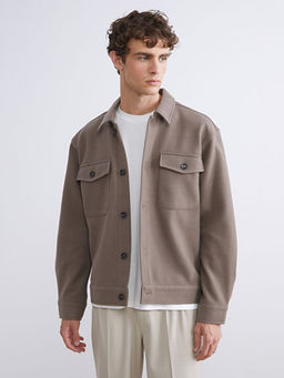 Regular Fit Uzun Kollu Ka?e Erkek G?mlek Ceket