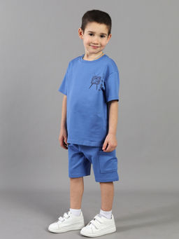 CRB wear / CSKB 90297-42K Комплект для мальчика (футболка, шорты),синий/Ex.Cherubino