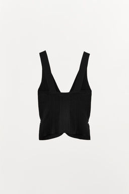 KNIT TOP WITH HOOK-AND-EYE DETAILS - Zara фото 6